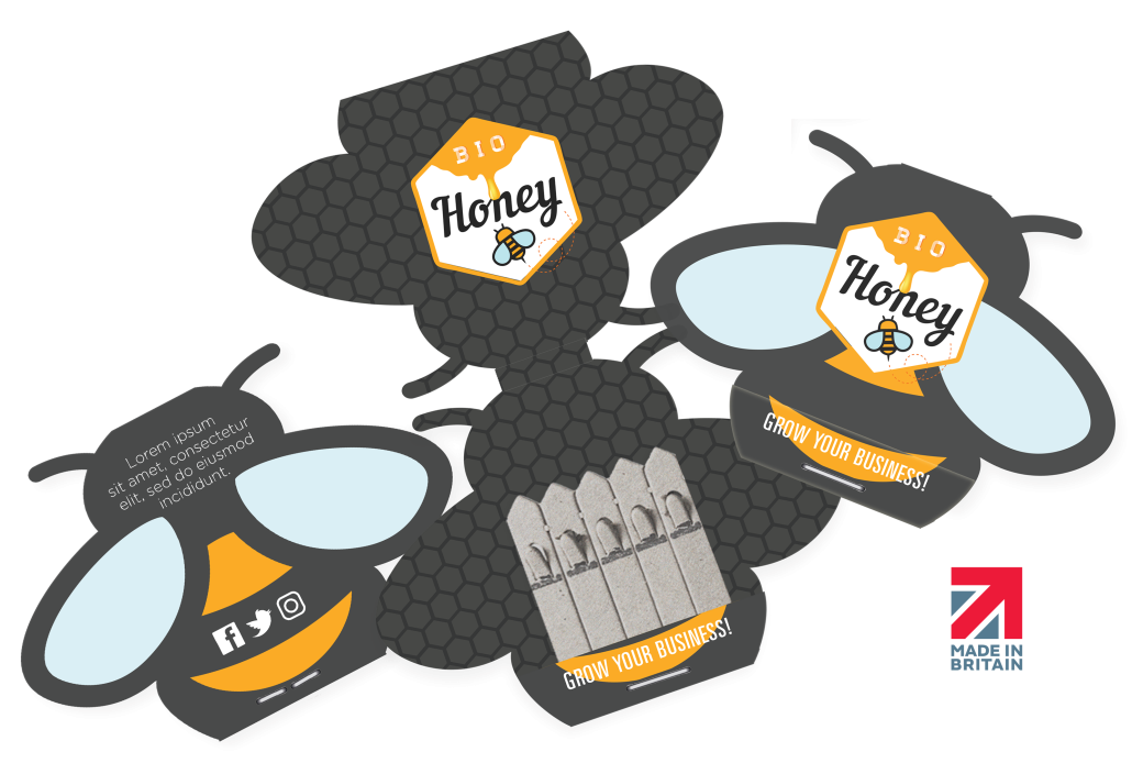 Bee-Shaped Seedsticks Pack