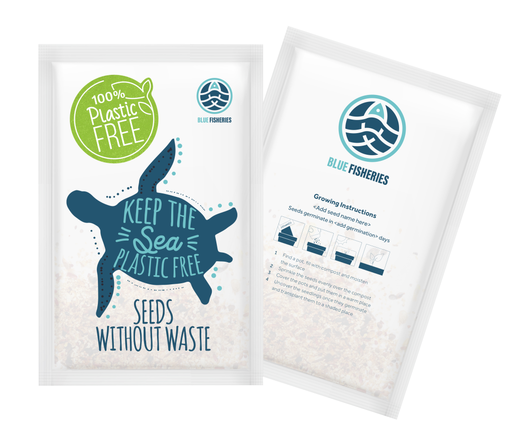 Plastic Free Seed Packets - Custom Printed with Turtle logo