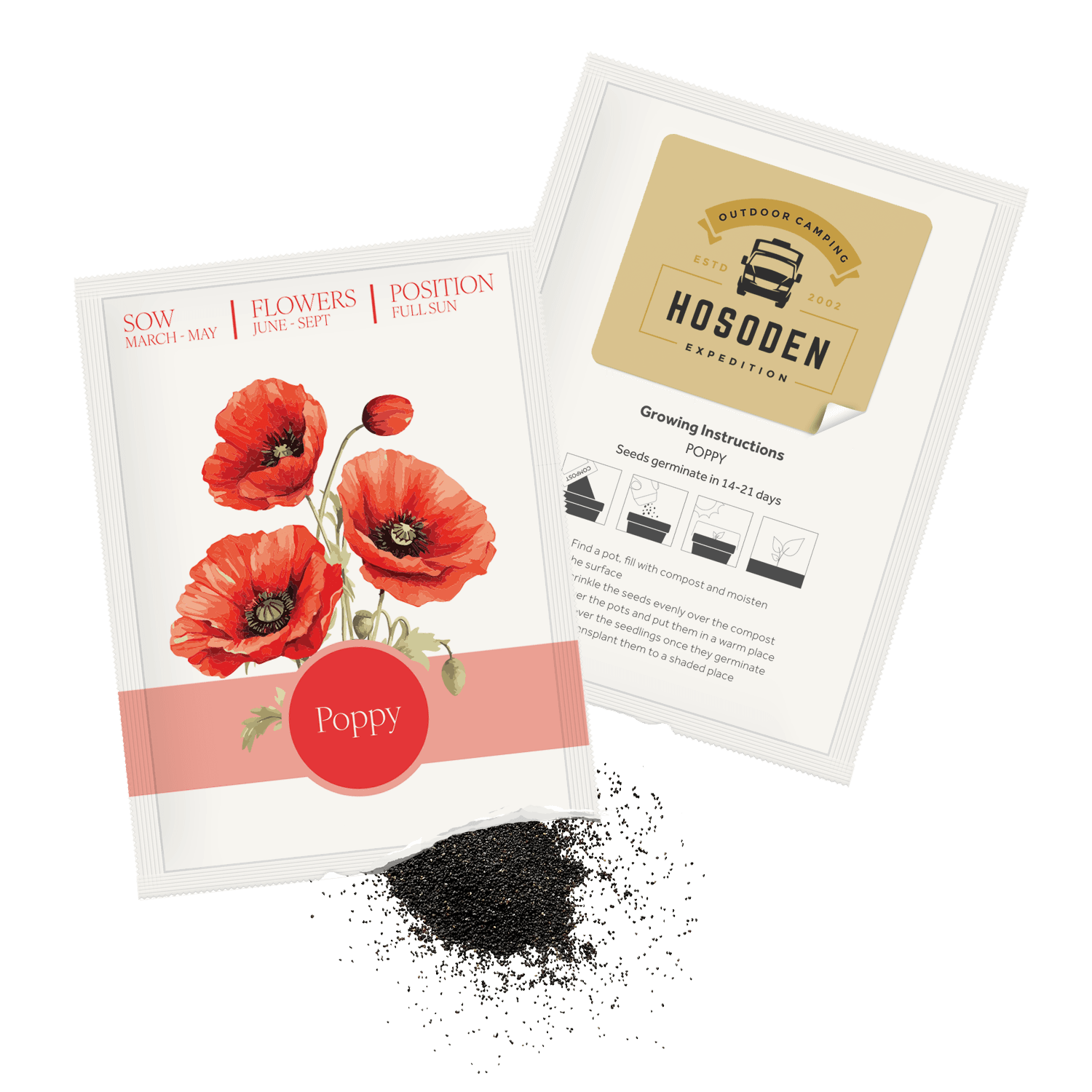 Essentials Seed Packets - Example Artwork (Poppy)