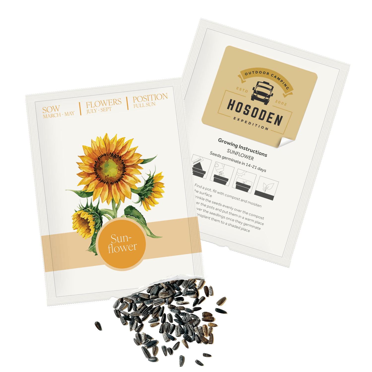 Essentials Seed Packets - Example Artwork (Sunflower)